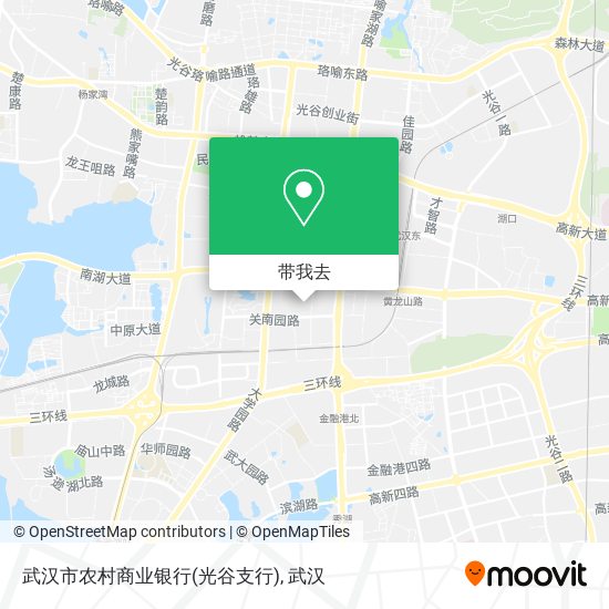 武汉市农村商业银行(光谷支行)地图