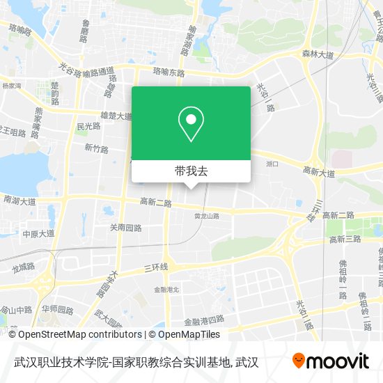 武汉职业技术学院-国家职教综合实训基地地图