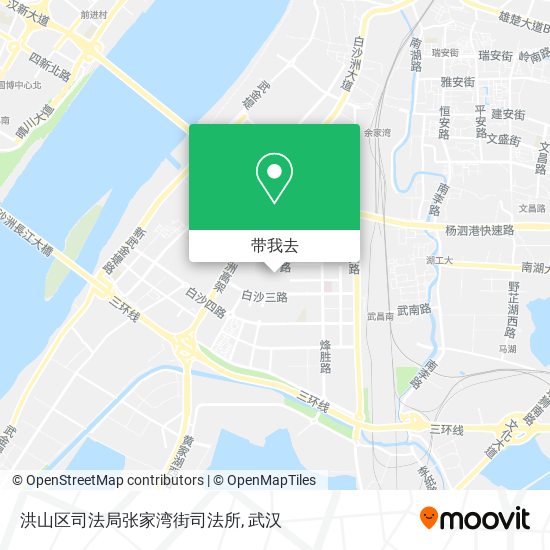 洪山区司法局张家湾街司法所地图
