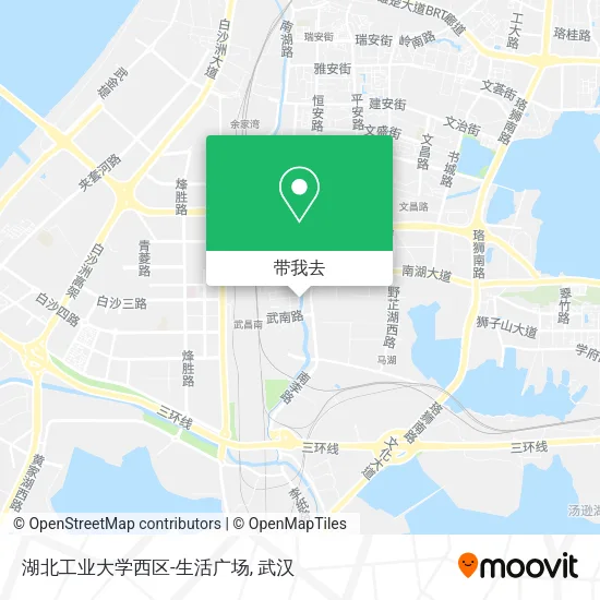 湖北工业大学西区-生活广场地图