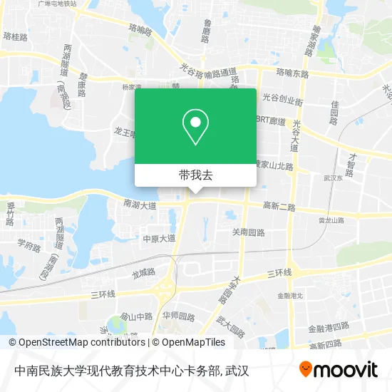 中南民族大学现代教育技术中心卡务部地图