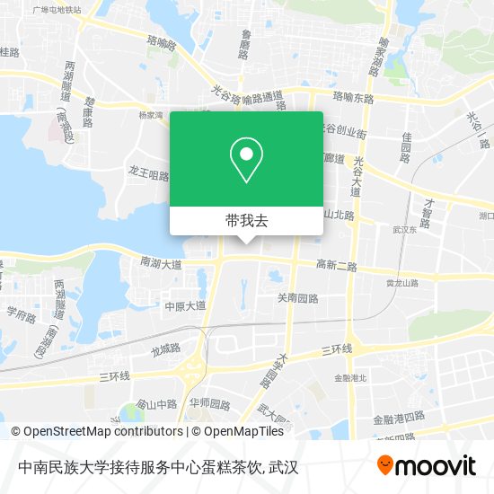 中南民族大学接待服务中心蛋糕茶饮地图