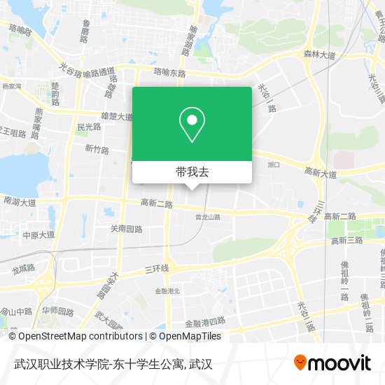 武汉职业技术学院-东十学生公寓地图