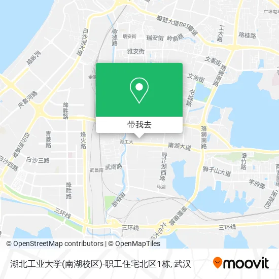 湖北工业大学(南湖校区)-职工住宅北区1栋地图