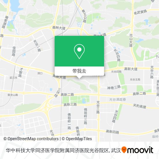 华中科技大学同济医学院附属同济医院光谷院区地图