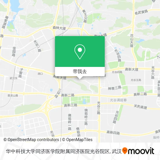华中科技大学同济医学院附属同济医院光谷院区地图