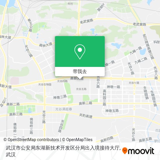 武汉市公安局东湖新技术开发区分局出入境接待大厅地图