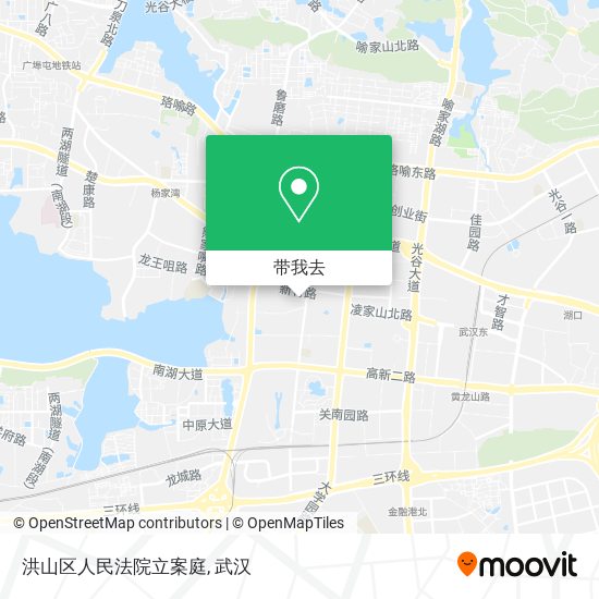 洪山区人民法院立案庭地图