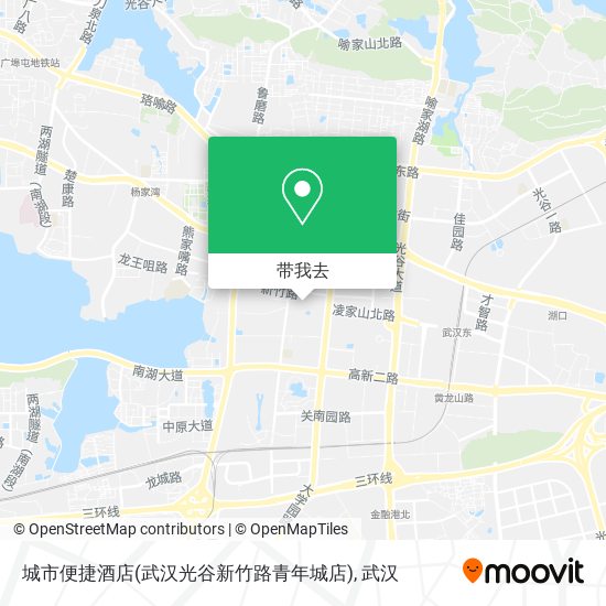 城市便捷酒店(武汉光谷新竹路青年城店)地图
