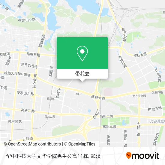 华中科技大学文华学院男生公寓11栋地图