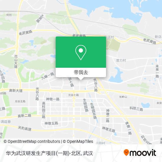 华为武汉研发生产项目(一期)-北区地图