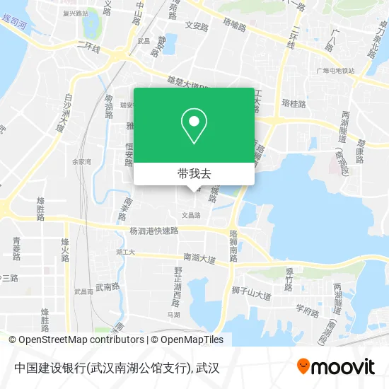 中国建设银行(武汉南湖公馆支行)地图
