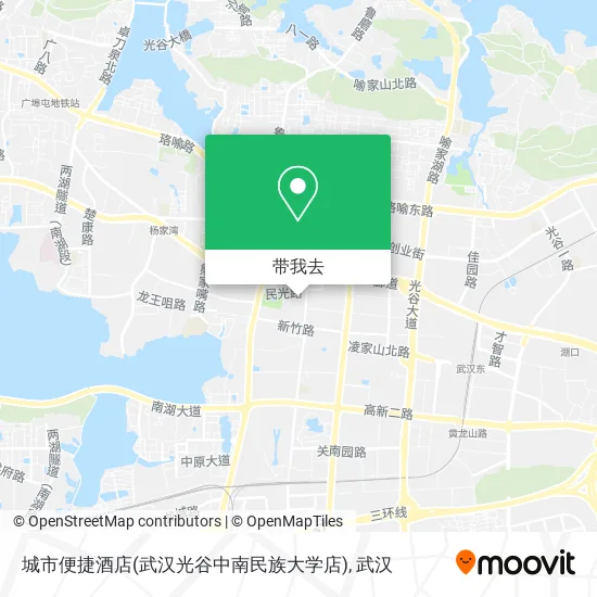 城市便捷酒店(武汉光谷中南民族大学店)地图