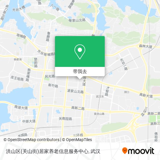 洪山区(关山街)居家养老信息服务中心地图