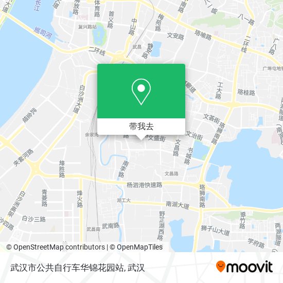 武汉市公共自行车华锦花园站地图