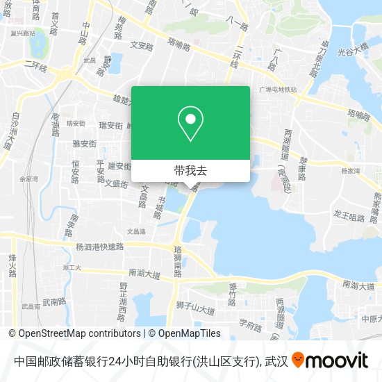 中国邮政储蓄银行24小时自助银行(洪山区支行)地图
