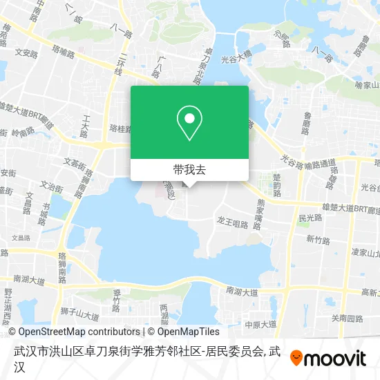 武汉市洪山区卓刀泉街学雅芳邻社区-居民委员会地图