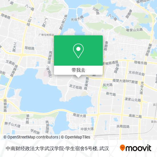 中南财经政法大学武汉学院-学生宿舍5号楼地图