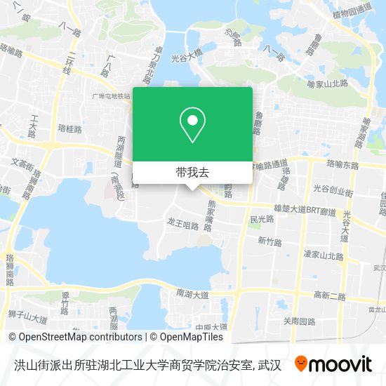 洪山街派出所驻湖北工业大学商贸学院治安室地图