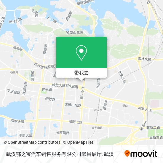 武汉鄂之宝汽车销售服务有限公司武昌展厅地图