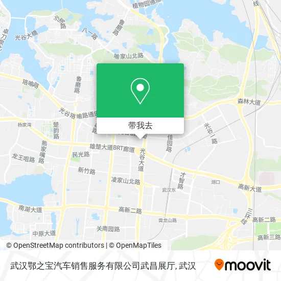 武汉鄂之宝汽车销售服务有限公司武昌展厅地图