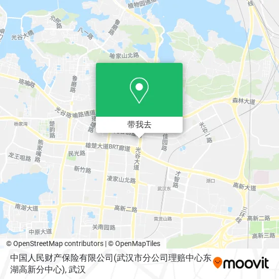中国人民财产保险有限公司(武汉市分公司理赔中心东湖高新分中心)地图