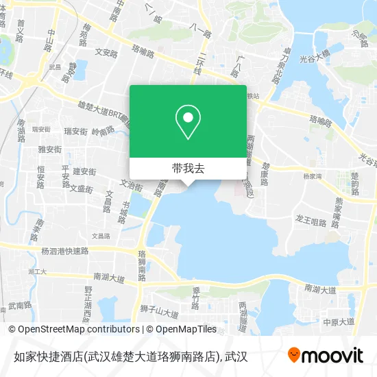 如家快捷酒店(武汉雄楚大道珞狮南路店)地图
