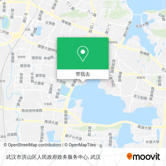 武汉市洪山区人民政府政务服务中心地图