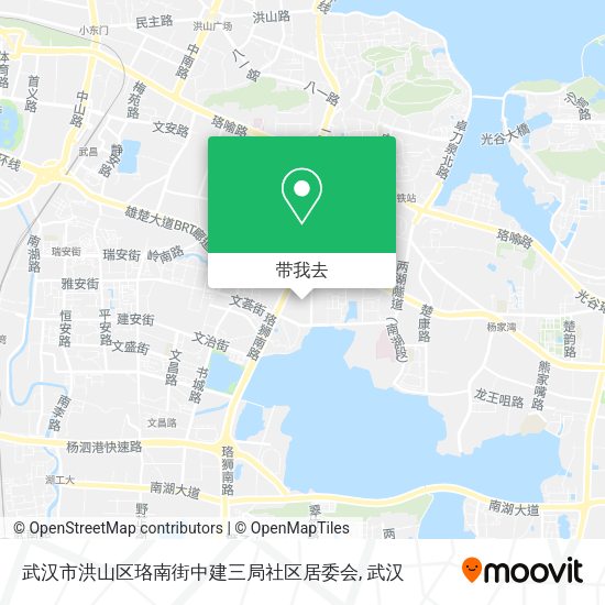 武汉市洪山区珞南街中建三局社区居委会地图