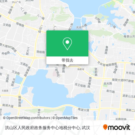 洪山区人民政府政务服务中心地税分中心地图