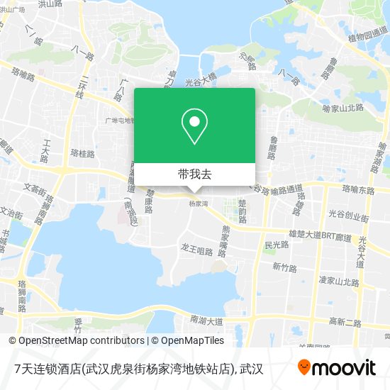 7天连锁酒店(武汉虎泉街杨家湾地铁站店)地图