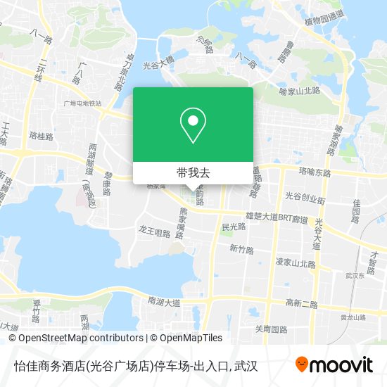 怡佳商务酒店(光谷广场店)停车场-出入口地图