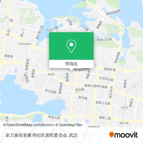 卓刀泉街吴家湾社区居民委员会地图