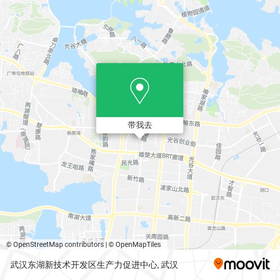 武汉东湖新技术开发区生产力促进中心地图