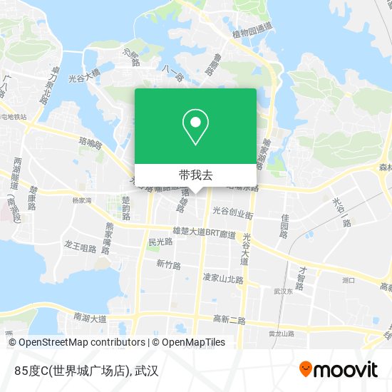 85度C(世界城广场店)地图