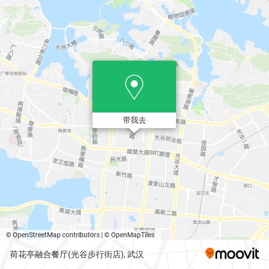 荷花亭融合餐厅(光谷步行街店)地图