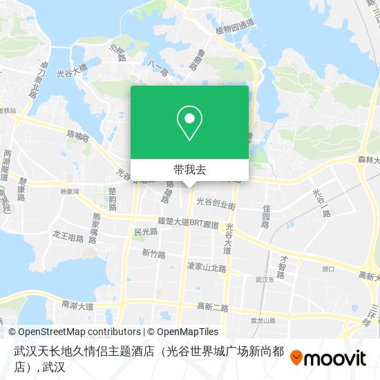 武汉天长地久情侣主题酒店（光谷世界城广场新尚都店）地图
