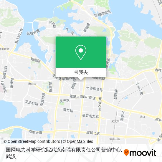 国网电力科学研究院武汉南瑞有限责任公司营销中心地图