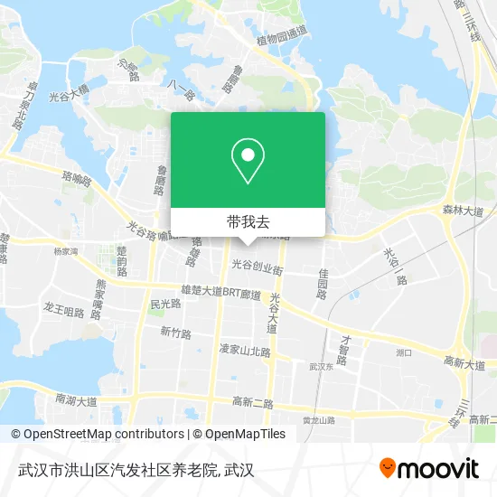 武汉市洪山区汽发社区养老院地图