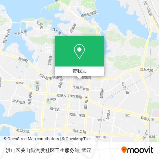 洪山区关山街汽发社区卫生服务站地图