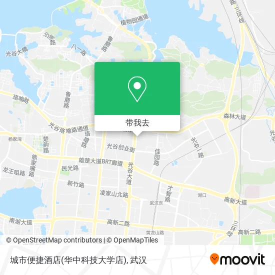 城市便捷酒店(华中科技大学店)地图