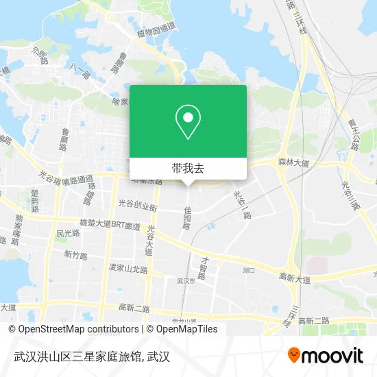 武汉洪山区三星家庭旅馆地图