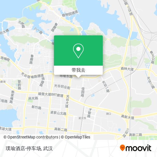 璞瑜酒店-停车场地图