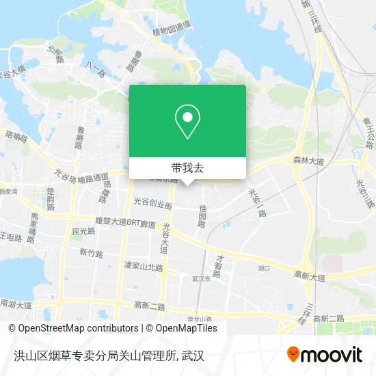 洪山区烟草专卖分局关山管理所地图