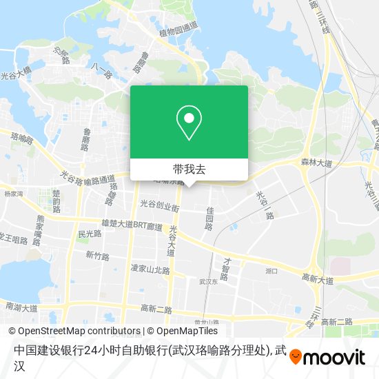 中国建设银行24小时自助银行(武汉珞喻路分理处)地图