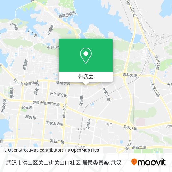 武汉市洪山区关山街关山口社区-居民委员会地图