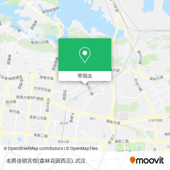 名爵连锁宾馆(森林花园西店)地图