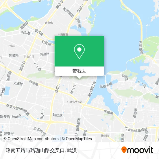 珞南五路与珞珈山路交叉口地图