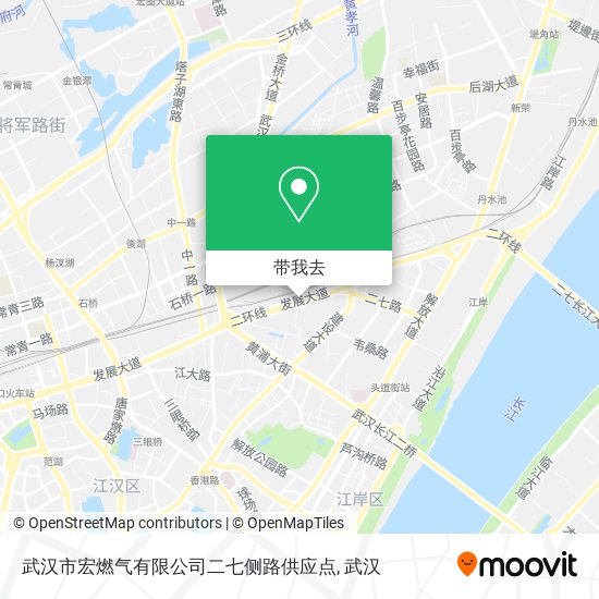 武汉市宏燃气有限公司二七侧路供应点地图