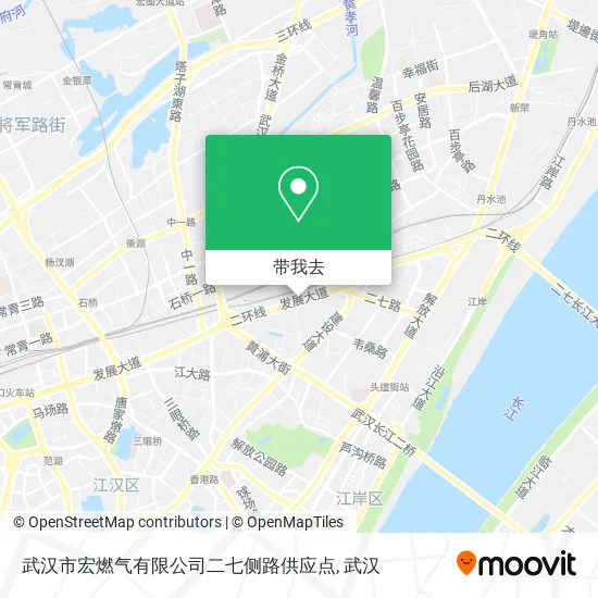 武汉市宏燃气有限公司二七侧路供应点地图